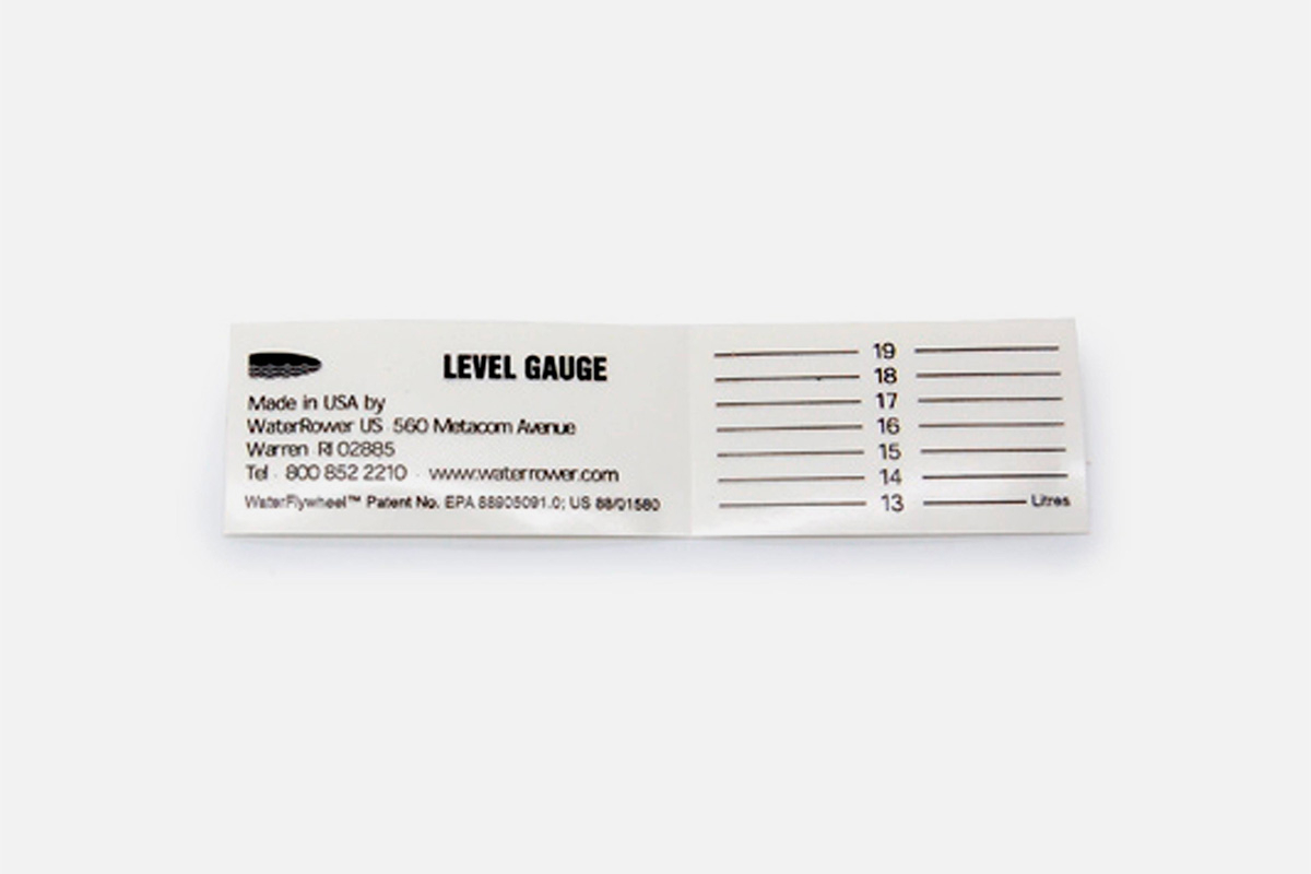 WaterRower Tank Level Gauge Sticker () - Spare Parts