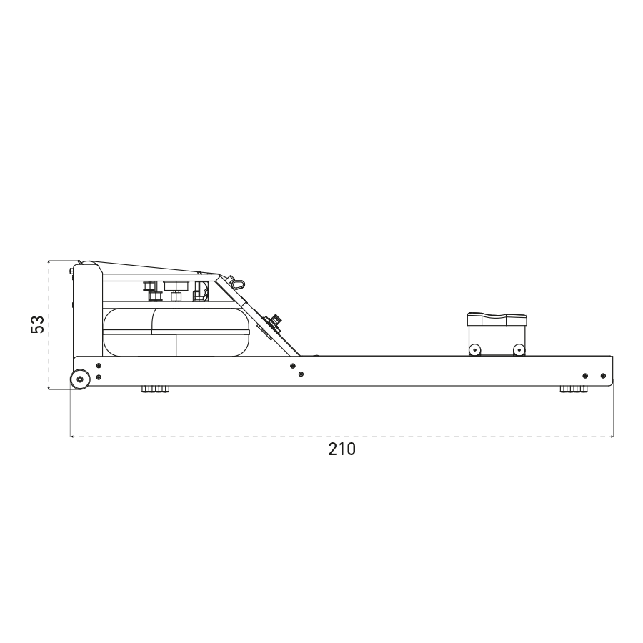 waterrower original technical details side